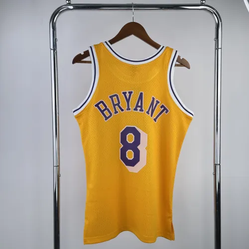 Los Angeles Lakers Mitchell & Ness Retro Kobe Bryant #8 Yellow Men’s Jersey
