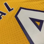 Los Angeles Lakers Mitchell & Ness Retro V-Neck Shaquille O’Neal #34 Yellow Men’s Jersey