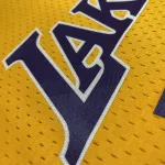 Los Angeles Lakers Mitchell & Ness Retro V-Neck Shaquille O’Neal #34 Yellow Men’s Jersey
