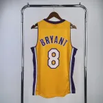 Los Angeles Lakers Mitchell & Ness Retro V-Neck Kobe Bryant #8 Yellow Camiseta de hombre