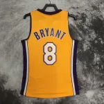 Los Angeles Lakers Mitchell & Ness Retro V-Neck Kobe Bryant #8 Yellow Camiseta de hombre