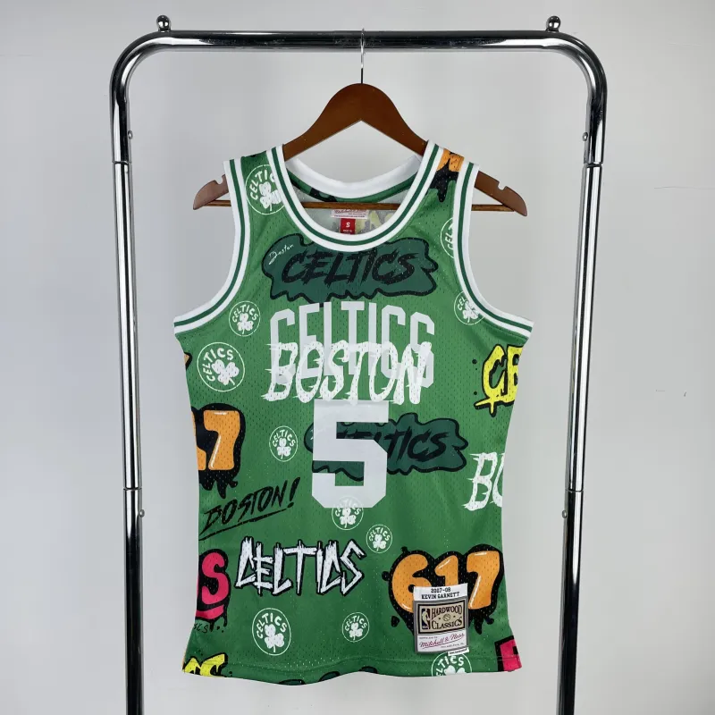 2008/09 Boston Celtics Mitchell & Ness Retro Kevin Garnett #5 Men’s Jersey