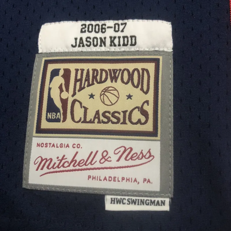 2006/07 Brooklyn Nets Mitchell & Ness Retro Jason Kidd #5 Camisola para homem