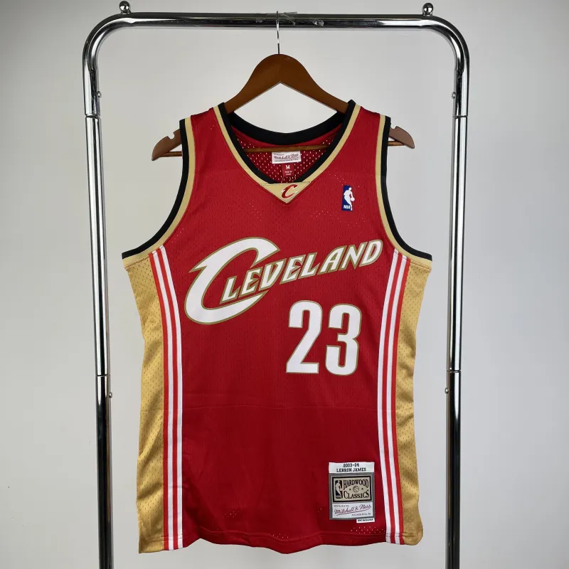 2004/05 Cleveland Cavaliers Mitchell & Ness Classic Red LeBron James #23 Men’s Jersey