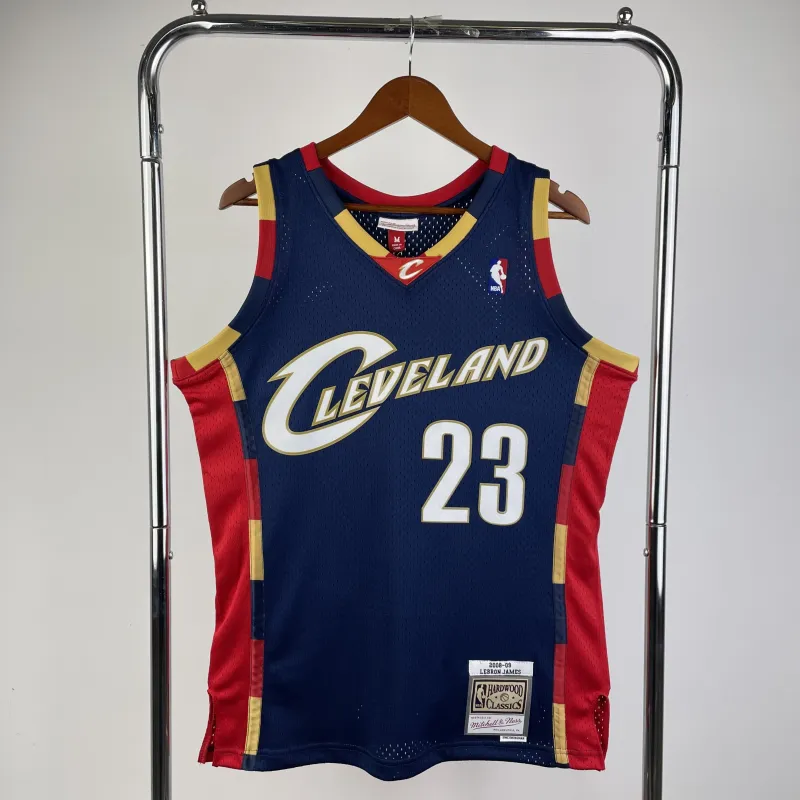 2009/10 Cleveland Cavaliers Mitchell & Ness Classic Navy Blue LeBron James #23 Men’s Jersey