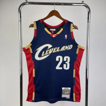 2009/10 Cleveland Cavaliers Mitchell & Ness Klassiek marineblauw LeBron James #23 Herenshirt