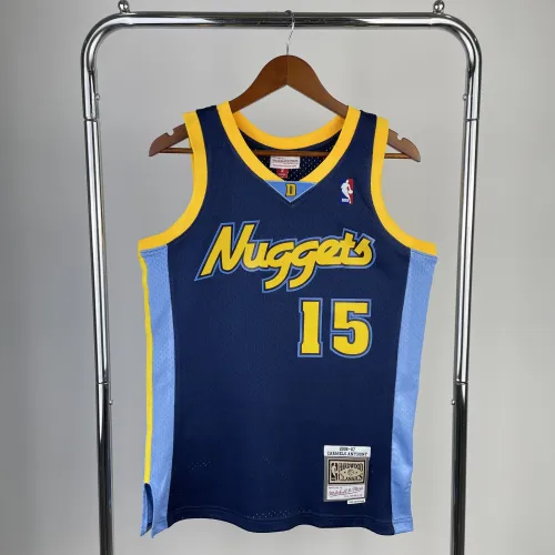 Maglia da uomo retrò dei Denver Nuggets 2006/07 di Carmelo Anthony, modello Mitchell & Ness #15