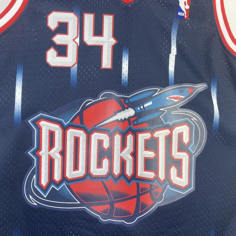 1996/97 Houston Rockets Mitchell & Ness Retro Hakeem Olajuwon #34 Men's Jersey