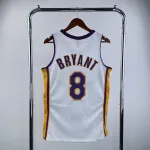 Los Angeles Lakers Mitchell & Ness Retro V-Neck Kobe Bryant #8 White Men’s Jersey
