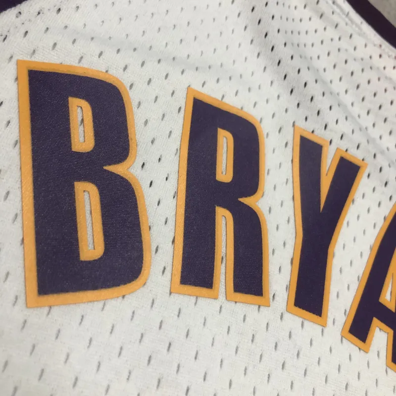 Los Angeles Lakers Mitchell & Ness Retro V-Neck Kobe Bryant #8 White Men’s Jersey