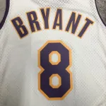 Los Angeles Lakers Mitchell & Ness Retro V-Neck Kobe Bryant #8 White Men’s Jersey