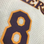 Los Angeles Lakers Mitchell & Ness Retro V-Neck Kobe Bryant #8 White Men’s Jersey