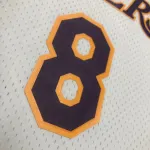 Los Angeles Lakers Mitchell & Ness Retro V-Neck Kobe Bryant #8 White Men’s Jersey