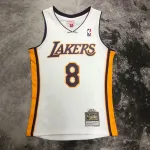 Los Angeles Lakers Mitchell & Ness Retro V-Neck Kobe Bryant #8 White Men’s Jersey
