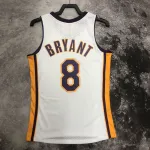 Los Angeles Lakers Mitchell & Ness Retro V-Neck Kobe Bryant #8 White Men’s Jersey