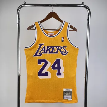 Los Angeles Lakers Mitchell & Ness Retro Kobe Bryant #24 Yellow Men's Jersey