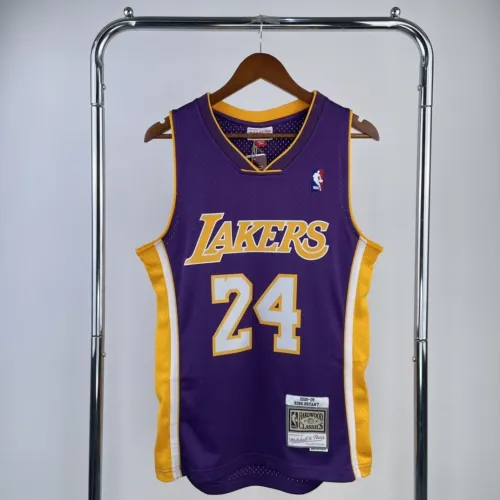 Maglia Los Angeles Lakers Mitchell & Ness Retro V-Neck Kobe Bryant #24 Viola Uomo 2008/09