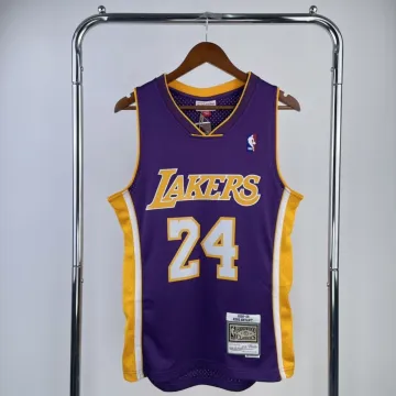 2008/09 Los Angeles Lakers Mitchell & Ness Retro V-Neck Kobe Bryant #24 Purple Men's Jersey