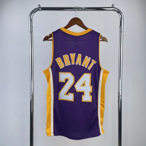 2008/09 Los Angeles Lakers Mitchell & Ness Retro V-Neck Kobe Bryant #24 Purple Men’s Jersey