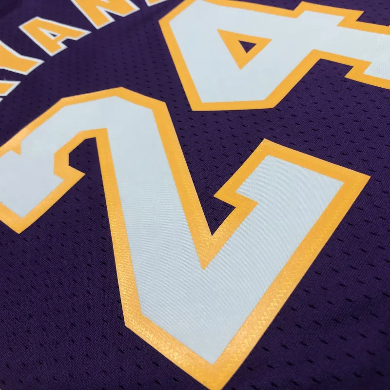 2008/09 Los Angeles Lakers Mitchell & Ness Retro V-Neck Kobe Bryant #24 Purple Men’s Jersey