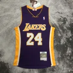 2008/09 Los Angeles Lakers Mitchell & Ness Retro V-Neck Kobe Bryant #24 Purple Men’s Jersey