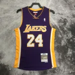 2008/09 Los Angeles Lakers Mitchell & Ness Retro V-Neck Kobe Bryant #24 Purple Men’s Jersey