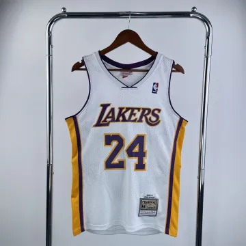 Los Angeles Lakers Mitchell & Ness Retro V-Neck Kobe Bryant #24 White Men's Jersey