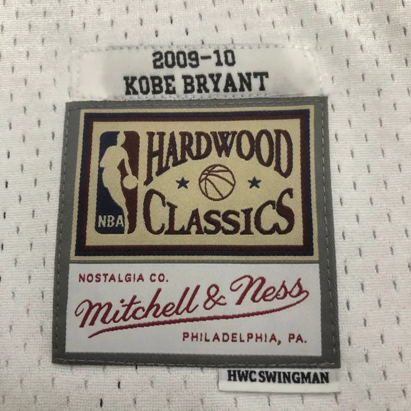 Los Angeles Lakers Mitchell & Ness Retro V-Neck Kobe Bryant #24 White Men's Jersey
