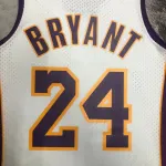 Los Angeles Lakers Mitchell & Ness Retro V-Neck Kobe Bryant #24 White Men's Jersey