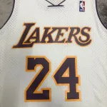 Los Angeles Lakers Mitchell & Ness Retro V-Neck Kobe Bryant #24 White Men's Jersey