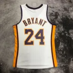 Los Angeles Lakers Mitchell & Ness Retro V-Neck Kobe Bryant #24 White Men's Jersey