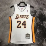 Los Angeles Lakers Mitchell & Ness Retro V-Neck Kobe Bryant #24 White Men's Jersey