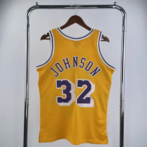 Los Angeles Lakers Mitchell & Ness Retro Magic Johnson #32 Yellow Men’s Jersey