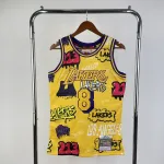 1996/97 Los Angeles Lakers Mitchell & Ness Retro Kobe Bryant #8 Camisola para homem 1996/97 Los Angeles Lakers Mitchell & Ness Retro Kobe Bryant #8 Men’s Jersey