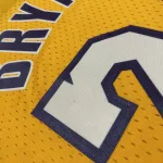 2008/09 Los Angeles Lakers Mitchell & Ness Retro V-Neck Kobe Bryant #24 Yellow Men’s Jersey