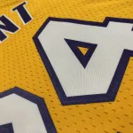 2008/09 Los Angeles Lakers Mitchell & Ness Retro V-Neck Kobe Bryant #24 Yellow Men’s Jersey