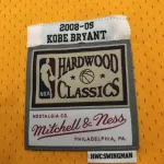 2008/09 Los Angeles Lakers Mitchell & Ness Retro V-Neck Kobe Bryant #24 Yellow Men’s Jersey