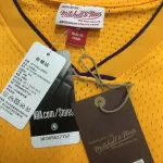 2008/09 Los Angeles Lakers Mitchell & Ness Retro V-Neck Kobe Bryant #24 Yellow Men’s Jersey