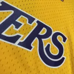 2008/09 Los Angeles Lakers Mitchell & Ness Retro V-Neck Kobe Bryant #24 Yellow Men’s Jersey
