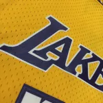 2008/09 Los Angeles Lakers Mitchell & Ness Retro V-Neck Kobe Bryant #24 Yellow Men’s Jersey