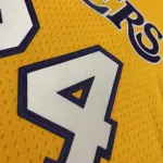 2008/09 Los Angeles Lakers Mitchell & Ness Retro V-Neck Kobe Bryant #24 Yellow Men’s Jersey