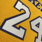 2008/09 Los Angeles Lakers Mitchell & Ness Retro V-Neck Kobe Bryant #24 Yellow Men’s Jersey