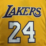 2008/09 Los Angeles Lakers Mitchell & Ness Retro V-Neck Kobe Bryant #24 Yellow Men’s Jersey
