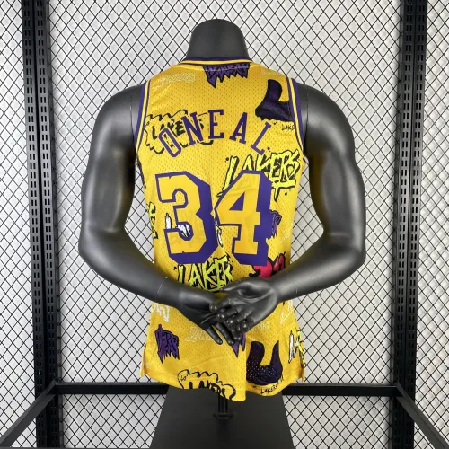1996/97 Los Angeles Lakers Mitchell & Ness Retro Shaquille O’Neal #34 Men’s Jersey