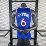 Philadelphia 76ers Mitchell & Ness Retro Blue Julius Erving #6 Heren Jersey