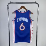 Philadelphia 76ers Mitchell & Ness Retro Blue Julius Erving #6 Heren Jersey