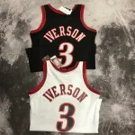 Maglietta da uomo Philadelphia 76ers Mitchell & Ness Retro White Allen Iverson #3