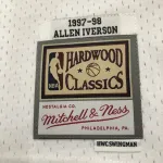 Maglietta da uomo Philadelphia 76ers Mitchell & Ness Retro White Allen Iverson #3