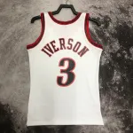 Maglietta da uomo Philadelphia 76ers Mitchell & Ness Retro White Allen Iverson #3