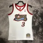 Maglietta da uomo Philadelphia 76ers Mitchell & Ness Retro White Allen Iverson #3